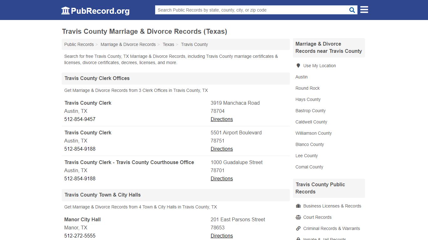Free Travis County Marriage & Divorce Records (Texas Marriage & Divorce ...
