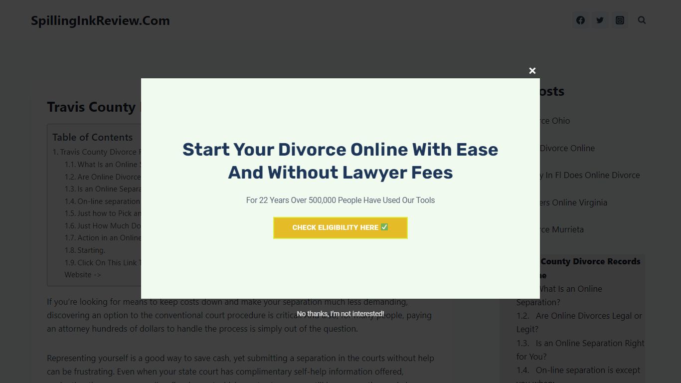 Travis County Divorce Records Free Online – SpillingInkReview.Com